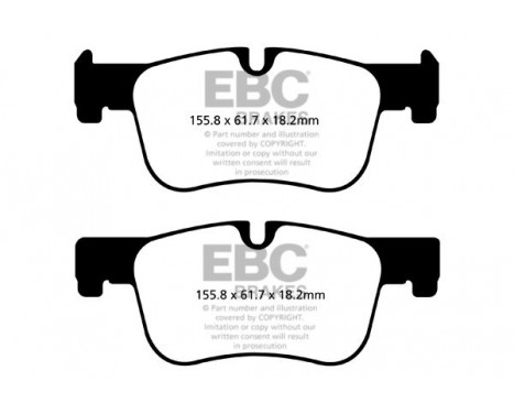 Bromsbeläggssats, skivbroms Yellowstuff DP42143R EBC, bild 5