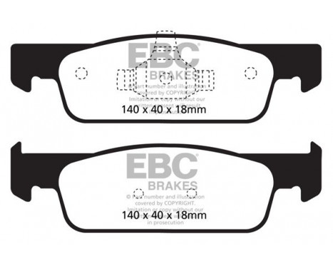 Bromsbeläggssats, skivbroms Yellowstuff DP42146R EBC, bild 5