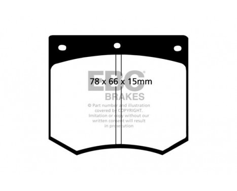 Bromsbeläggssats, skivbroms Yellowstuff DP4291R EBC, bild 5