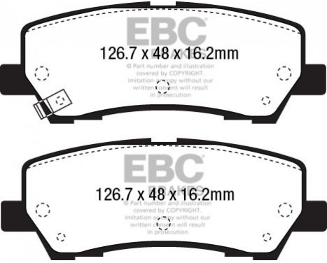 Bromsbeläggssats, skivbroms Yellowstuff DP43043R EBC, bild 5