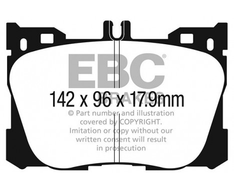 Bromsbeläggssats, skivbroms Yellowstuff DP43070R EBC, bild 5