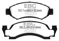 Bromsbeläggssats Yellowstuff DP41265R EBC
