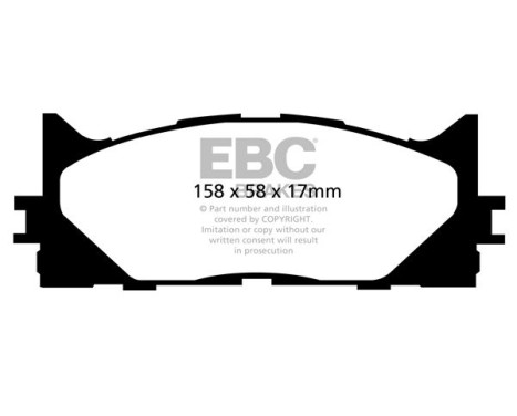 Bromsbeläggssats Yellowstuff DP41790R EBC