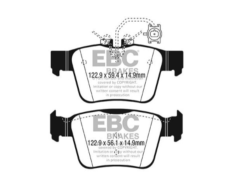Bromsbeläggssats Yellowstuff DP42315R EBC