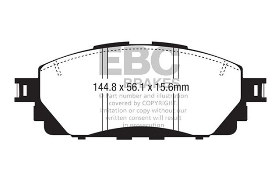 Bromsbeläggssats Yellowstuff DP42373R EBC