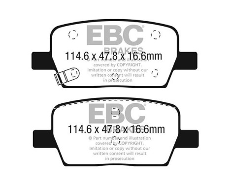 Bromsbeläggssats Yellowstuff DP43064R EBC