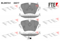 Bromsbeläggsset BL2857A1 FTE