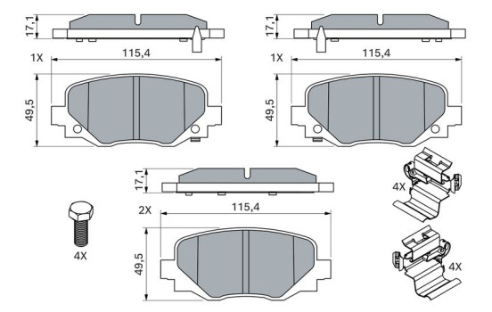Bromsbeläggsset BP1919 Bosch, bild 7