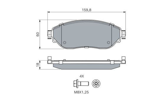 Bromsbeläggsset BP1991 Bosch, bild 7