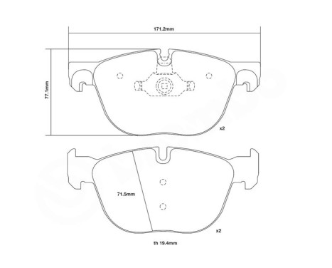 Högpresterande bromsbeläggssats 07.B314.96 Brembo, bild 2