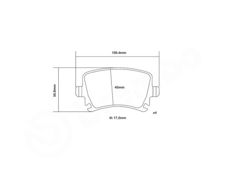 Högpresterande bromsbeläggssats 07.B315.22 Brembo, bild 3
