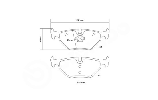 Högpresterande bromsbeläggssats 07.B315.26 Brembo, bild 3