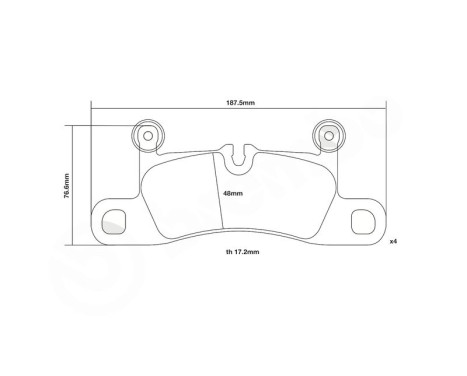 Högpresterande bromsbeläggssats 07.B315.47 Brembo, bild 3