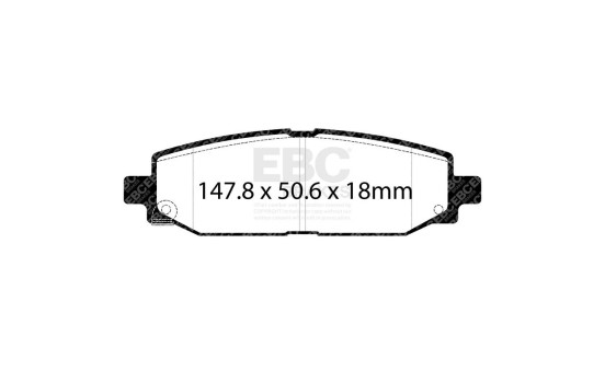 Ultimax bromsbeläggssats, skivbroms, är kopparfri för ECO-överensstämmelse DPX3102 EBC, bild 3