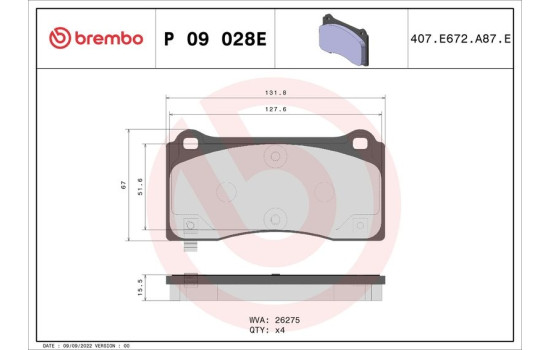 VÄNPLAKETTER P 09 028E Brembo, bild 4
