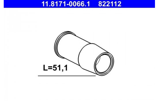 Styrhylsa, bromsok 11.8171-0066.1 ATE