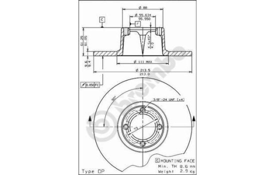 Bromsskiva 08.5464.10 Brembo, bild 2