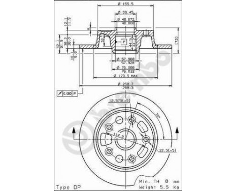 Bromsskiva 08.5954.10 Brembo