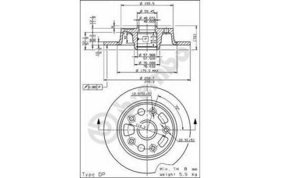 Bromsskiva 08.5954.10 Brembo