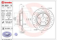 Bromsskiva 08.B351.1X Brembo