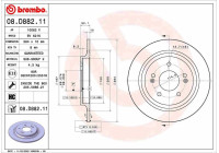 Bromsskiva 08.D882.11 Brembo