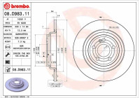 Bromsskiva 08.D983.11 Brembo