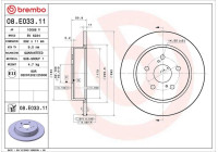 Bromsskiva 08.E033.11 Brembo