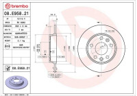 Bromsskiva 08.E958.21 Brembo