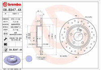 Bromsskiva 08B3474X Brembo