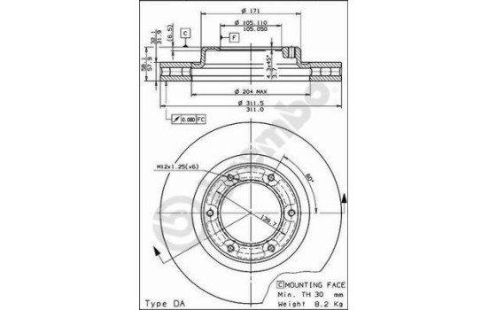 Bromsskiva 09.5914.10 Brembo, bild 2