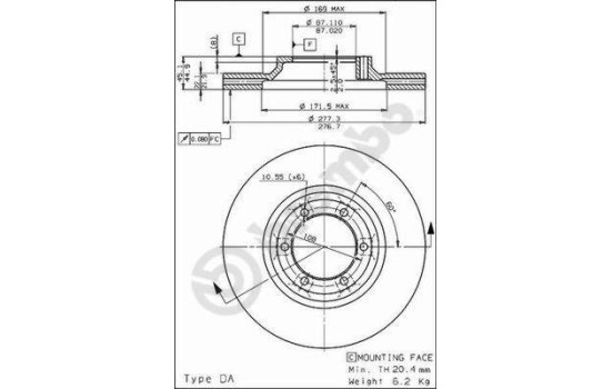 Bromsskiva 09.6817.10 Brembo, bild 2