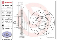 Bromsskiva 09.9923.1X Brembo