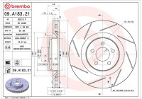Bromsskiva 09.A183.21 Brembo