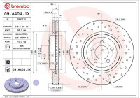 Bromsskiva 09.A404.1X Brembo