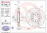 Bromsskiva 09.D209.1X Brembo