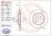Bromsskiva 09.D252.21 Brembo