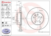 Bromsskiva 09.D351.11 Brembo