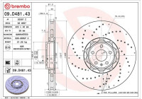 Bromsskiva 09.D481.43 Brembo