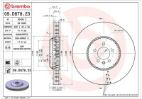 Bromsskiva 09.D878.23 Brembo