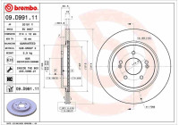 Bromsskiva 09.D991.11 Brembo