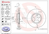 Bromsskiva 09.E143.11 Brembo