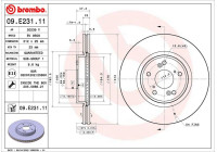 Bromsskiva 09.E231.11 Brembo