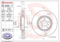Bromsskiva 09.E522.11 Brembo
