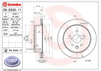 Bromsskiva 09.E525.11 Brembo