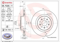 Bromsskiva 09.F220.11 Brembo