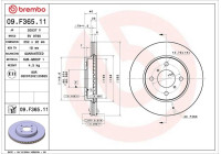 Bromsskiva 09.F365.11 Brembo
