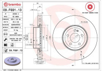 Bromsskiva 09.F691.13 Brembo