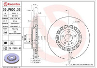 Bromsskiva 09.F800.33 Brembo