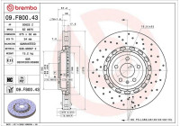Bromsskiva 09.F800.43 Brembo