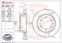 Bromsskiva 09.N372.10 Brembo